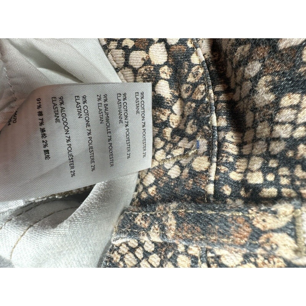 WE THE FREE PEOPLE RAW HEM‎ JEANS STRETCH REPTILE SNAKE PRINT SIZE 28 two faced - Picture 4 of 7